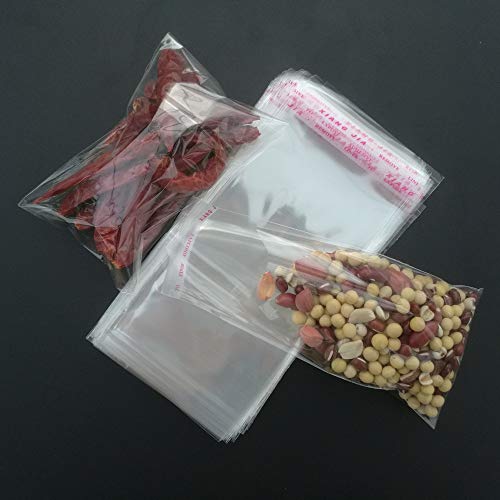 200 Pcs 3x5 Clear Resealable Cello/Cellophane Bags Self Adhesive S...