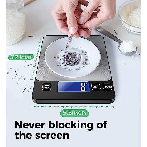 2 in 1 Digital Kitchen Scale for Meal Prep Dual Power Mode, 33lb ...