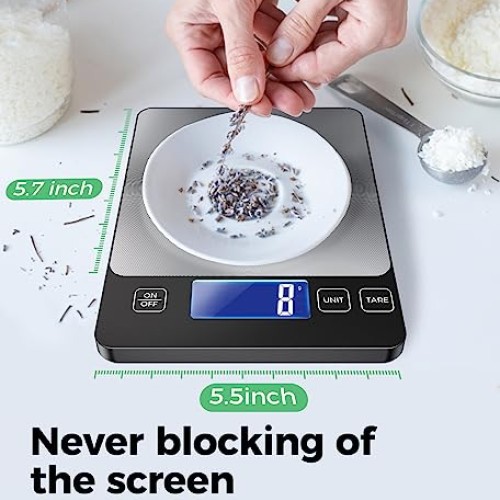 2 in 1 Digital Kitchen Scale for Meal Prep Dual Power Mode, 33lb ...