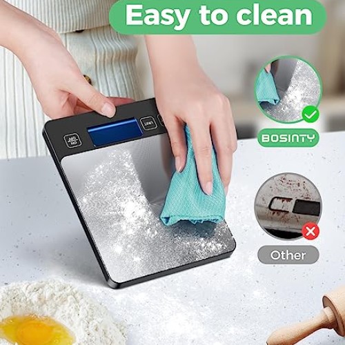 2 in 1 Digital Kitchen Scale for Meal Prep Dual Power Mode, 33lb ...