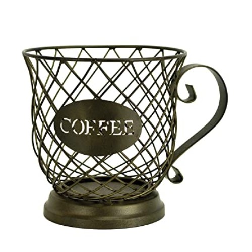 Boston Warehouse Coffee Mug Kup Keeper, Storage Basket,20 pods