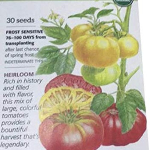 BOTANICAL INTERESTS Organic Tomato Pole Brandywine R/Yseed, 1 EA