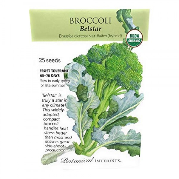 Botanical Interests, Seed Broccoli Belstar Hybrid Organic