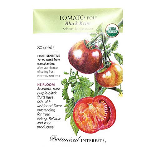 Botanical Interests, Seed Tomato Pole Black Krim Organic