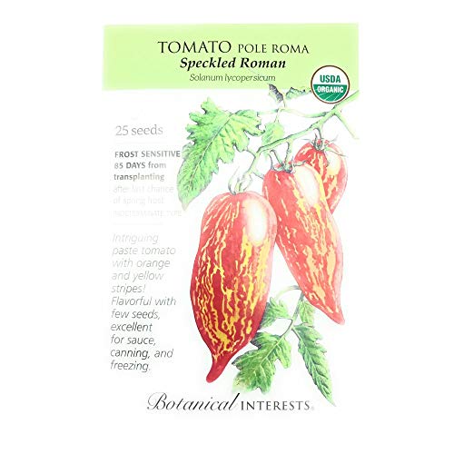 Botanical Interests, Seed Tomato Pole Roma Speckled Organic