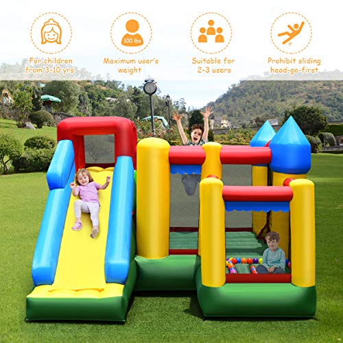 BOUNTECH Inflatable Bounce House, 6 in 1 Castle Jumping Bouncer w/...