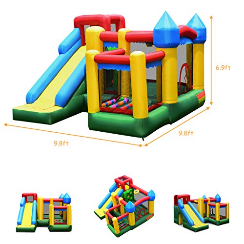 BOUNTECH Inflatable Bounce House, 6 in 1 Castle Jumping Bouncer w/...