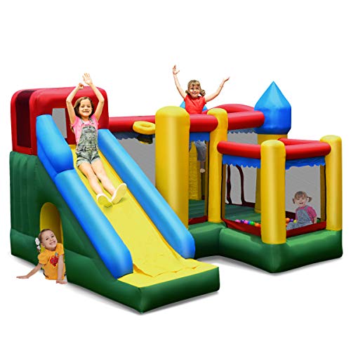 BOUNTECH Inflatable Bounce House, 6 in 1 Castle Jumping Bouncer w/...