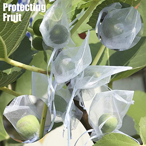 Bouraw 100Pcs Organza Bags, Drawstring Pouches, Wedding Favour Bag...