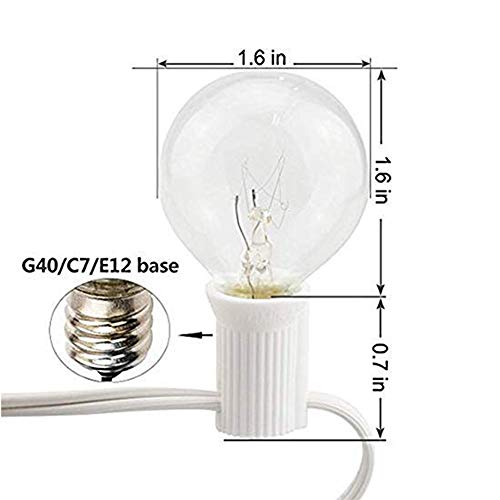 Boutique window 100FT Outdoor Patio String Lights with 102 Clear G...