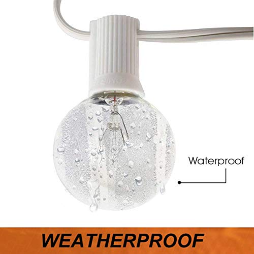 Boutique window 100FT Outdoor Patio String Lights with 102 Clear G...