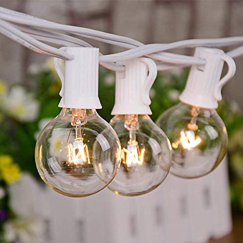Boutique window 100FT Outdoor Patio String Lights with 102 Clear G...
