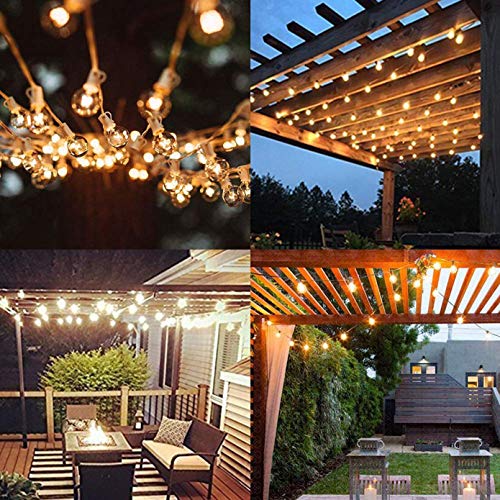 Boutique window 100FT Outdoor Patio String Lights with 102 Clear G...