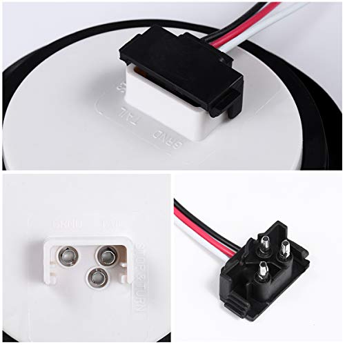 4X Red/White 4 Round 12 LED Stop Tail Turn Signal Backup Fog Reve...