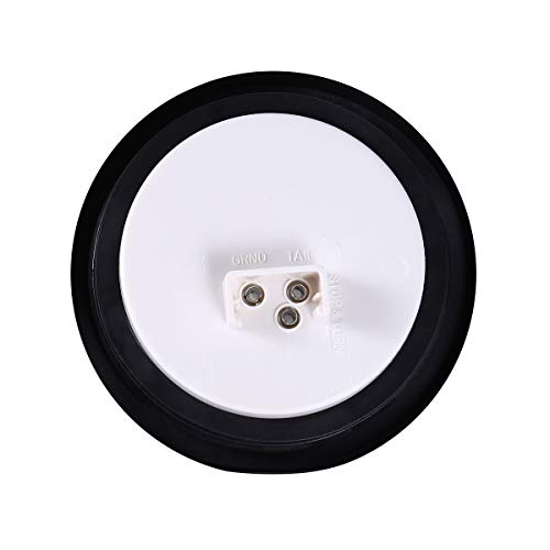 4X Red/White 4 Round 12 LED Stop Tail Turn Signal Backup Fog Reve...