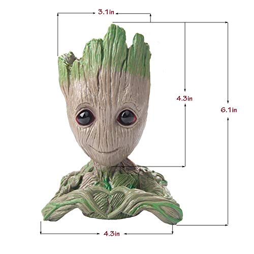 boxod Flowerpot Treeman Baby Groot Succulent Planter Cute Green Pl...