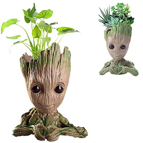 boxod Flowerpot Treeman Baby Groot Succulent Planter Cute Green Pl...