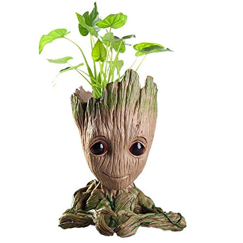 boxod Flowerpot Treeman Baby Groot Succulent Planter Cute Green Pl...