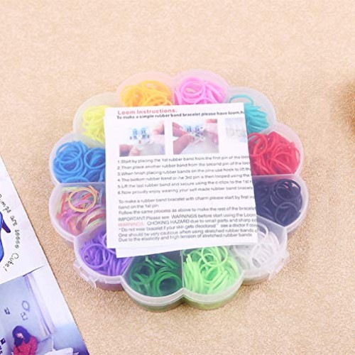 5000+ Rainbow Loom Bands, Rainbow Rubber Bands for Bracelet Maki...