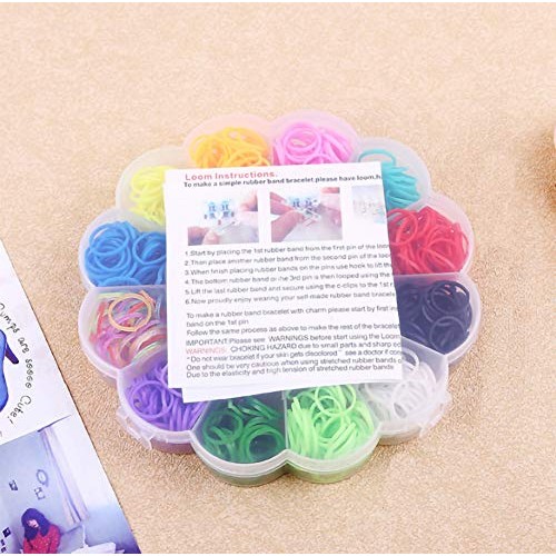 5000+ Rainbow Loom Bands, Rainbow Rubber Bands for Bracelet Maki...