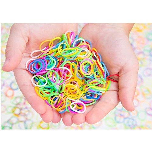 5000+ Rainbow Loom Bands, Rainbow Rubber Bands for Bracelet Maki...