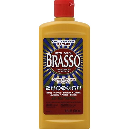 Brasso 2660089334 8 oz Metal Polish for Brass, Copper, Stainless, ...