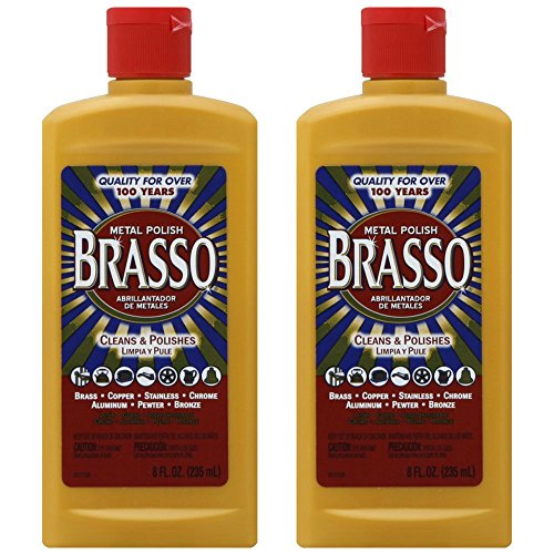 Brasso Metal Polish, 8 oz Bottle for Brass, Copper, Stainless, Chr...