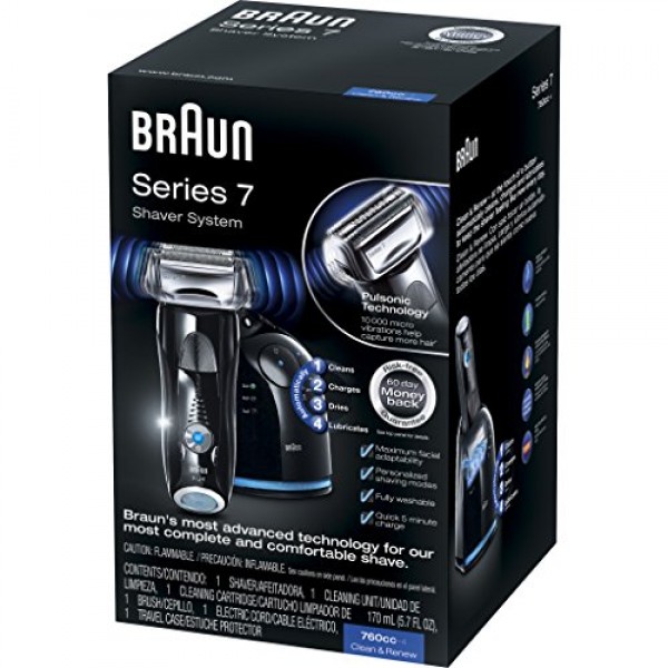 Braun Series 7 760cc-4 Electric Foil Shaver for Men with Clean & C...