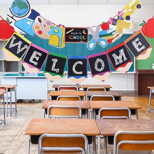 Welcome Back To School Banner, Large, 10 Feet, Colorful Back To Sc...