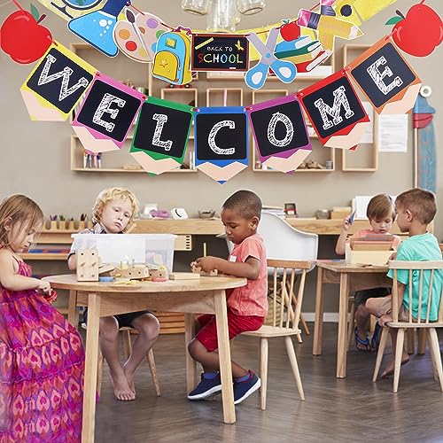 Welcome Back To School Banner, Large, 10 Feet, Colorful Back To Sc...