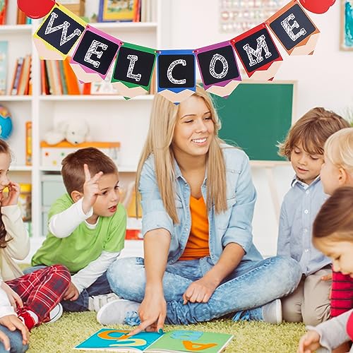 Welcome Back To School Banner, Large, 10 Feet, Colorful Back To Sc...