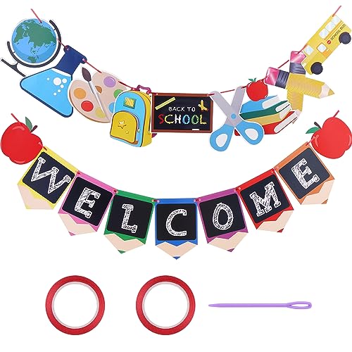 Welcome Back To School Banner, Large, 10 Feet, Colorful Back To Sc...
