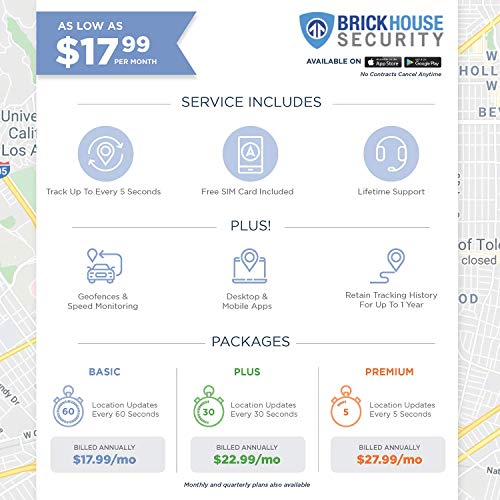 Brickhouse Security Spark Nano 7 4G LTE Micro GPS Tracker for Cove...