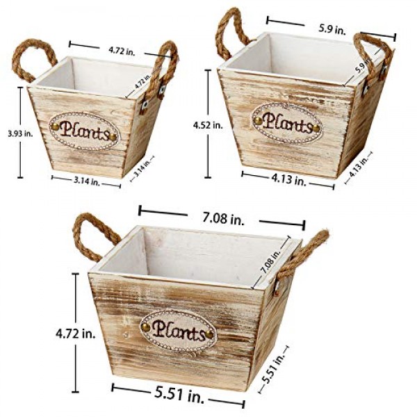 Rustic Wooden Crates Vintage Decorative Tray Storage Display Box C...