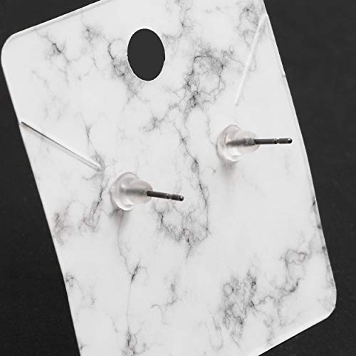 Jewelry Display Cards with Secure Back, Marble Design 3 Sizes, 81...