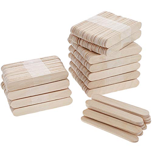 Mini Wood Popsicle Sticks for Crafts 0.4 x 2.5 Inches, 300 Pack