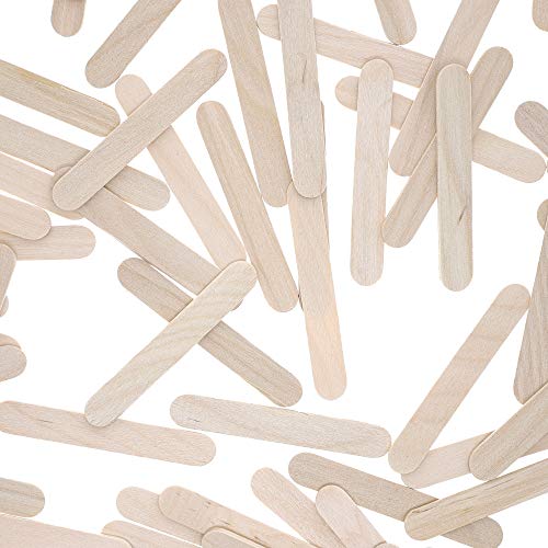 Mini Wood Popsicle Sticks for Crafts 0.4 x 2.5 Inches, 300 Pack