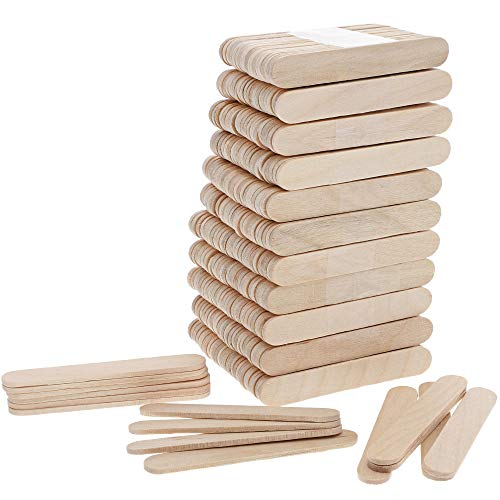 Mini Wood Popsicle Sticks for Crafts 0.4 x 2.5 Inches, 300 Pack