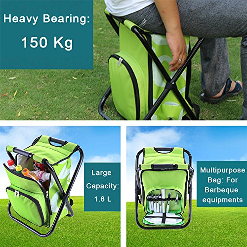 Upgrade Large Size Ultralight Backpack Cooler Chair, Portable & Fo...