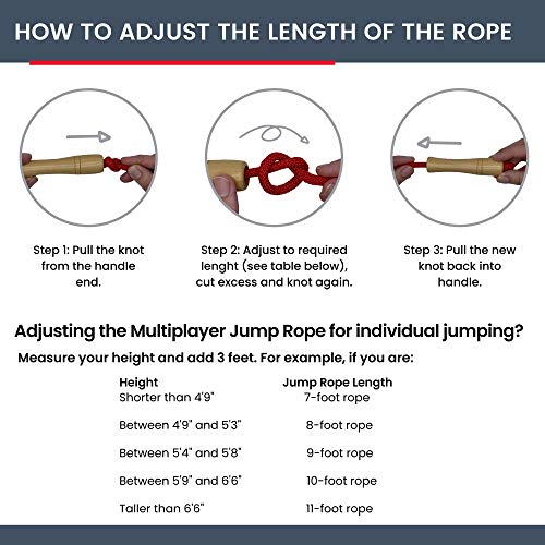 Brightedly 16 FT Long Jump Rope for Kids, Multiplayer, Adjustable ...