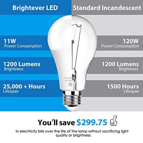 6-Pack Dusk to Dawn LED Light Bulbs, A19 11W100Watt Equivalent, ...