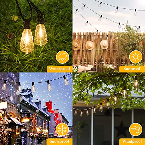 Brightever LED Outdoor String Lights 100FT Patio Lights with 52 Sh...