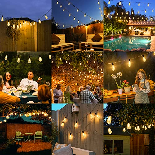 Brightever LED Outdoor String Lights 100FT Patio Lights with 52 Sh...
