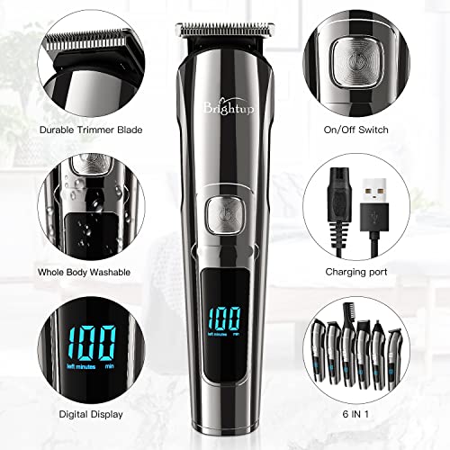 Brightup Beard Trimmer for Men - 18 Piece Beard Trimming Kit with ...