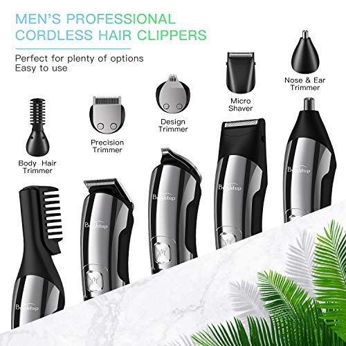 Brightup Beard Trimmer for Men - 18 Piece Beard Trimming Kit with ...
