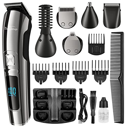 Brightup Beard Trimmer for Men - 18 Piece Beard Trimming Kit with ...