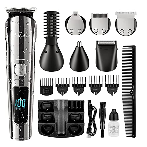 Brightup Beard Trimmer for Men - 18 Piece Beard Trimming Kit with ...
