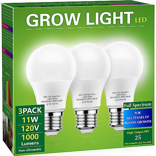 Briignite Grow Light Bulbs, Full Spectrum Grow Light Bulb, LED Gro...