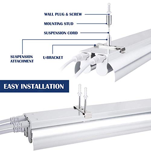 Pack of 2, 4FT LED Grow Light Fixture with Reflector Combo, 120W ...