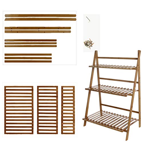 Multi-Tier Bamboo Plant Stand Rack,3-Tier Bamboo Plant Stand Plant...